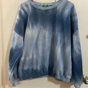 XL dip blue tie-dye crewneck sweatshirt